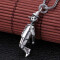 Pendentif Pinocchio argenté 44x14 mm - miniature variant 1