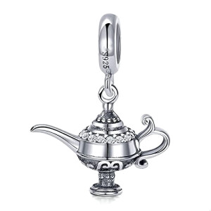 Pendentif Lampe magique - Aladdin - argent zircon