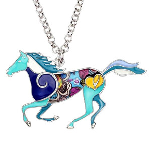 Pendentif Cheval bleu 3x5 cm