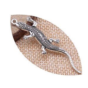 Pendentif Caméléon argent 56x15 mm