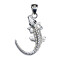 Pendentif Crocodile argentblancs 20x34 mm - miniature