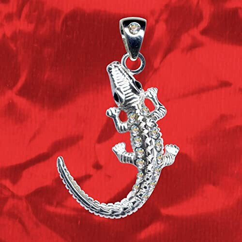 Pendentif Crocodile argentblancs 20x34 mm variant 0 