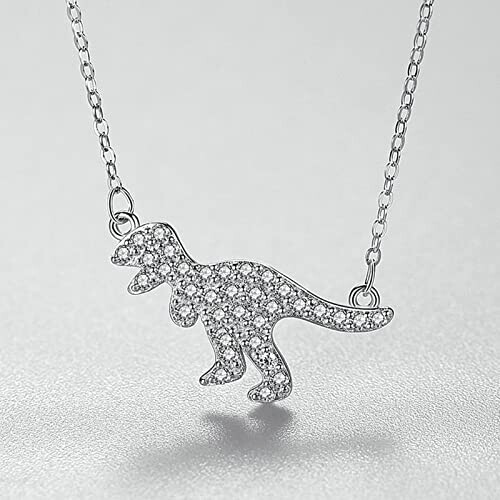 Pendentif Dinosaure argent variant 2 