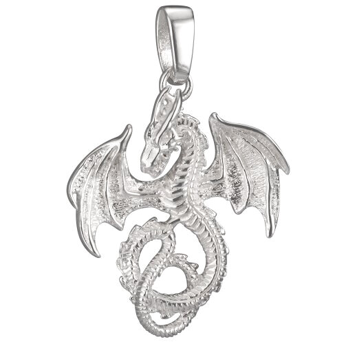 Pendentif Dragon argenté