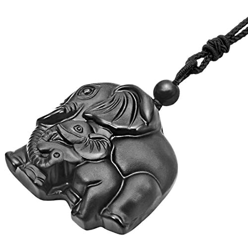 Pendentif Éléphant noir