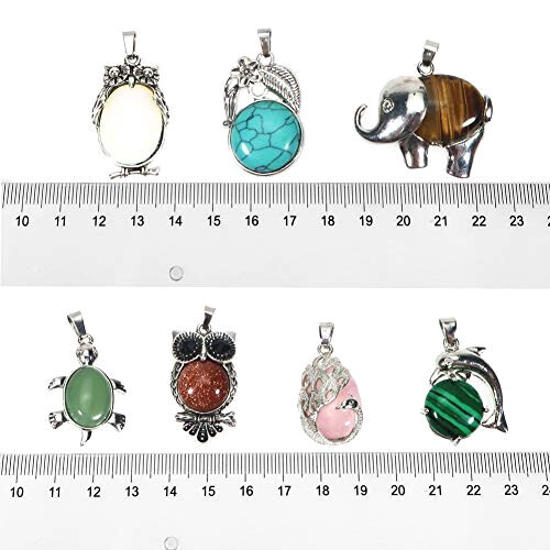 Pendentif Éléphant couleuré 7 pièces variant 2 