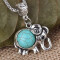 Pendentif Éléphant turquoise 3x2.5 cm - miniature variant 2