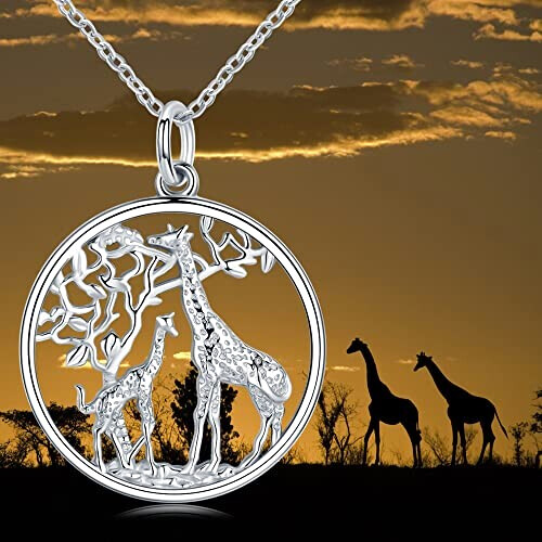 Pendentif Girafe argent 22x22 mm variant 0 