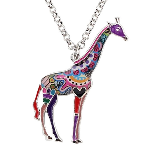 Pendentif Girafe violet