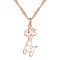 Pendentif Girafe or rose 3.2x1.4 cm - miniature