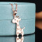 Pendentif Girafe or rose 3.2x1.4 cm - miniature variant 1