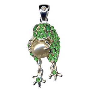 Pendentif Grenouille argent 13x32 mm