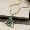 Pendentif Grenouille vert plaqué or - miniature variant 2