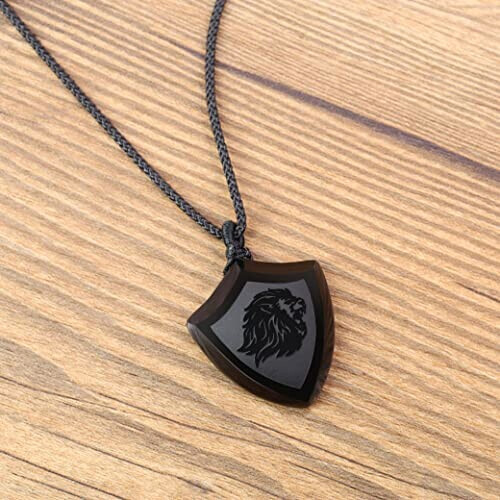 Pendentif Lion noir 3.3x3 cm variant 3 