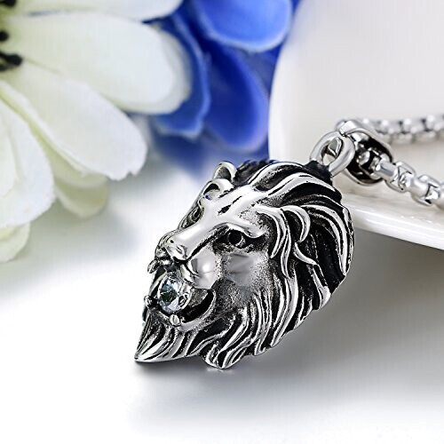 Pendentif Lion argent zircon variant 0 