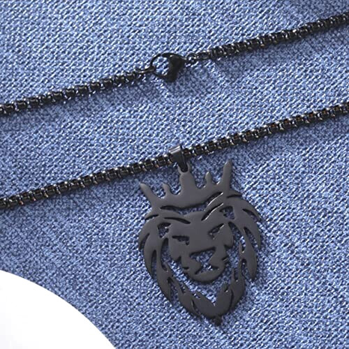 Pendentif Lion noir variant 2 