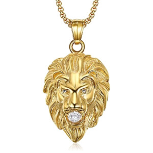 Pendentif Lion or plaqué