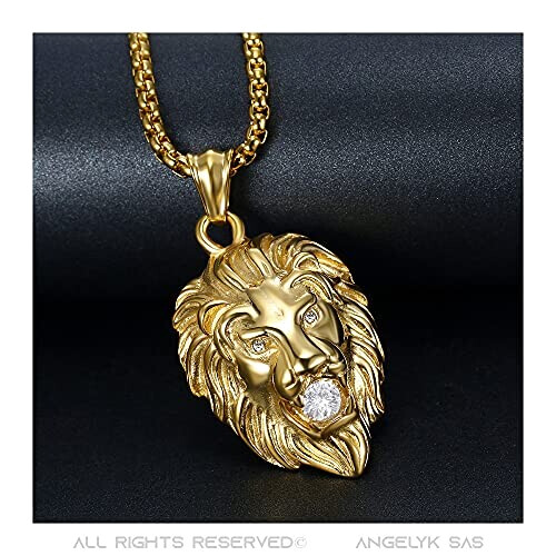 Pendentif Lion or plaqué variant 1 