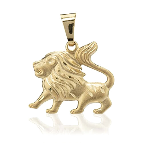 Pendentif Lion jauneor 14.0x16.0 mm