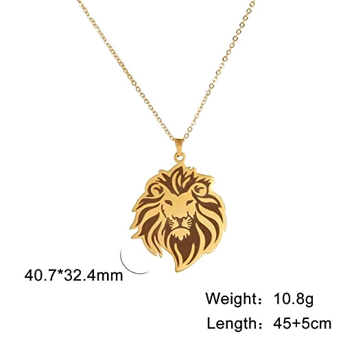 Pendentif Lion doré variant 2 