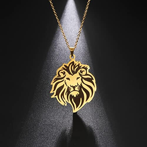 Pendentif Lion doré variant 3 