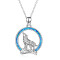 Pendentif Loup argenté 30.4x21.2 mm - miniature