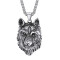 Pendentif Loup argent 51x31 mm - miniature