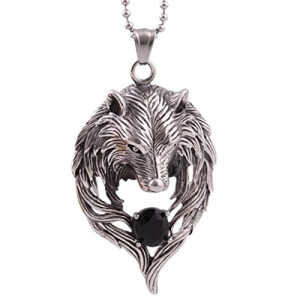 Pendentif Loup steel