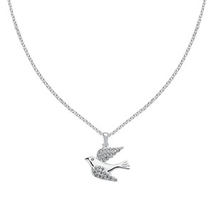 Pendentif Pigeon - Oiseau - argentblanc