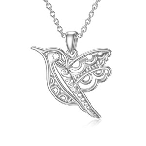 Pendentif Colibri - Oiseau - argent