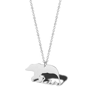 Pendentif Ours argenté