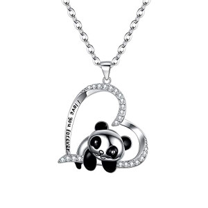 Pendentif Panda argent zircon