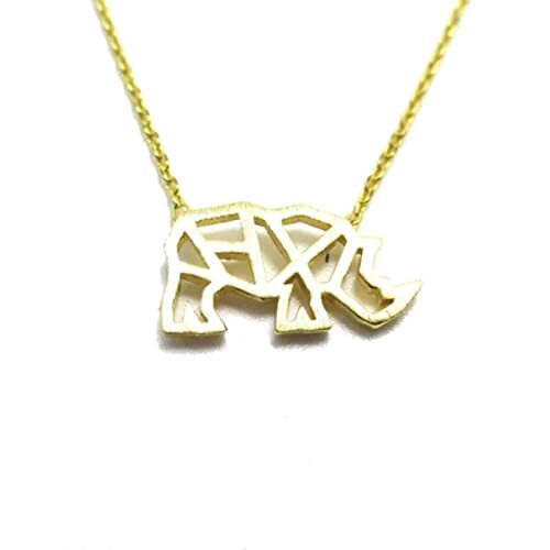 Pendentif Rhinocéros rougeverte