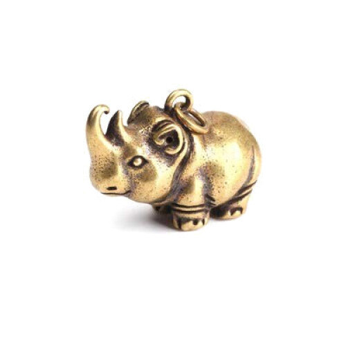 Pendentif Rhinocéros bronze