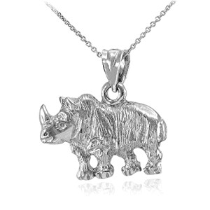 Pendentif Rhinocéros argent