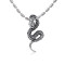 Pendentif Serpent noire 4.1x1.9 cm - miniature