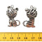 Pendentif Tigre argenté 32x22 mm - miniature variant 4