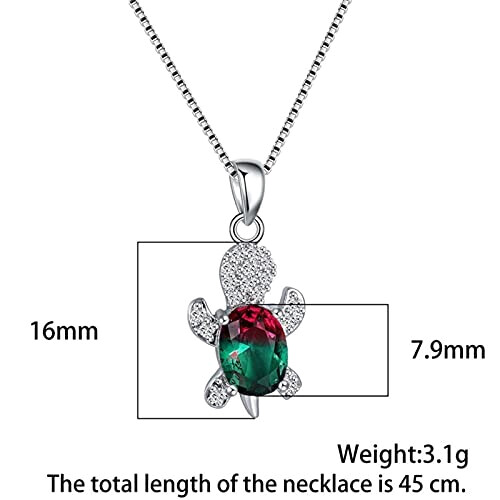 Pendentif Tortue bleu zircon variant 4 