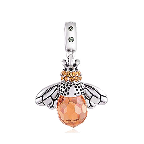 Pendentif Abeille vert orange zircon variant 5 