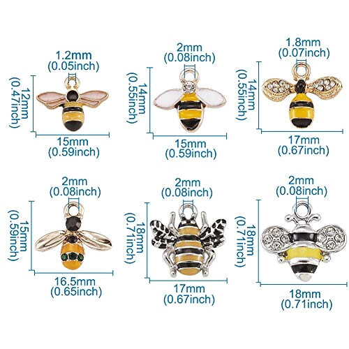 Pendentif Abeille motifs s 24 pièces variant 2 