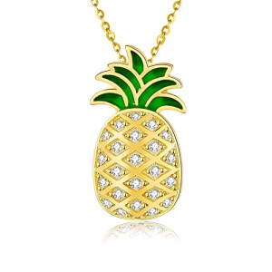 Pendentif Ananas collier 1x2 cm