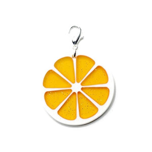 Pendentif Orange Fruit multicolore