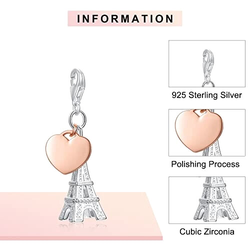 Pendentif Paris sterling tour variant 1 