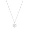 Pendentif Flocon blanc/rhodium - miniature