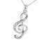 Pendentif Note de musique argent 20x9 mm - miniature