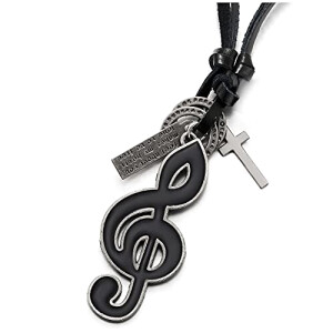 Pendentif Note de musique noir