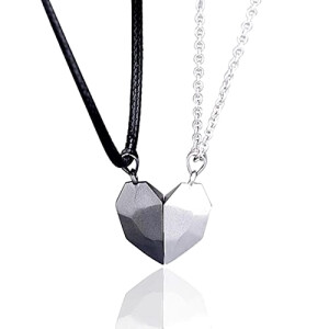 Pendentif Coeur noir 2 pièces