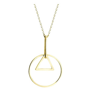 Pendentif Triangle or plaqué or