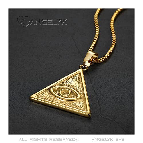 Pendentif Triangle plaqué or variant 1 