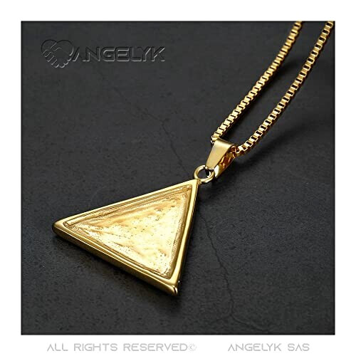 Pendentif Triangle plaqué or variant 2 